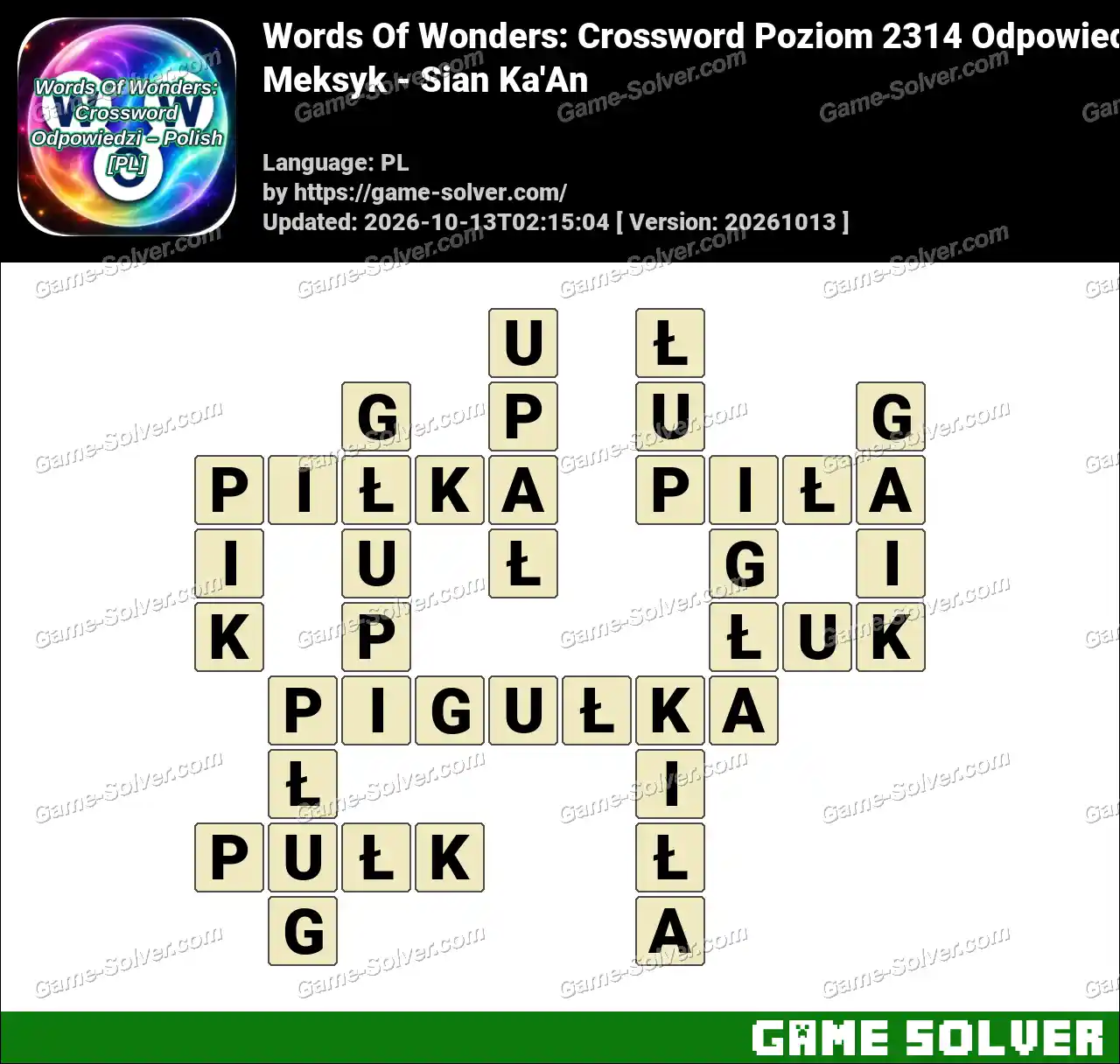 Words Of Wonders: Crossword Poziom 2314 Odpowiedzi – Meksyk – Sian Ka’An